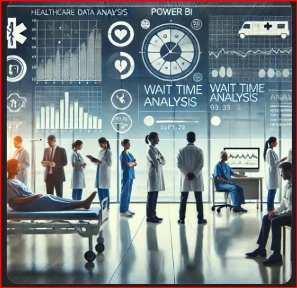Power BI analysis of clinical records specifically to analyze and address challenges in wait times for appointments with clinicians.