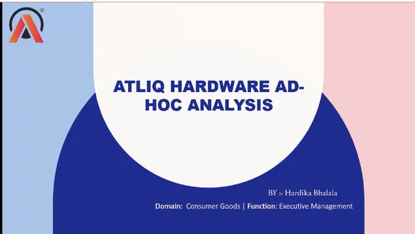 Consumer goods ad-hoc analysis
