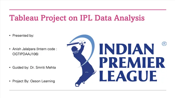 Tableau Project On IPL Data