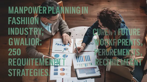 Manpower plan for the various department for available vacancies in a garment manufacturing company.