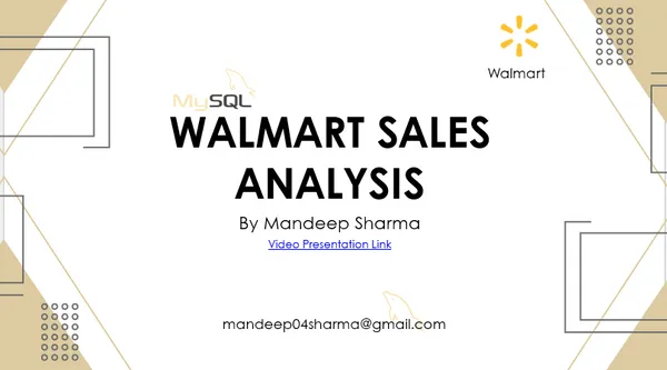 Walmart Sales Analysis