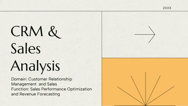 CRM and Sales  Analysis