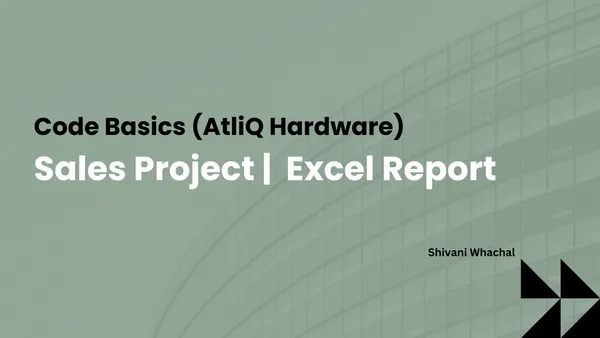 Sales Project | Code Basics (AtliQ) | Excel Report