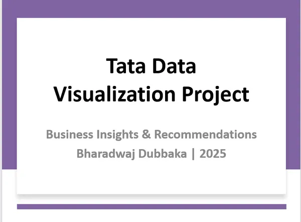 Tata Data Visualisation: Empowering Business with Effective Insights Job Simulation on Forage