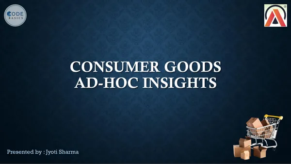 Ad-Hoc analysis in consumer goods domain