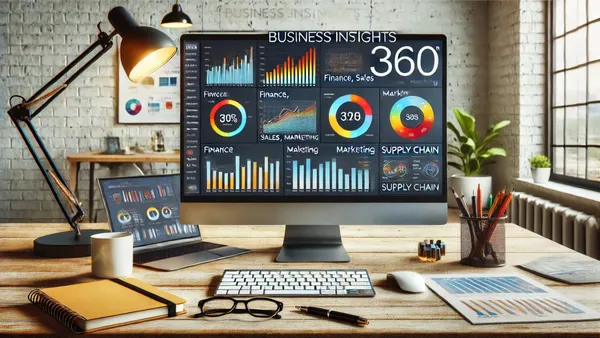 Business Insights 360 Dashboard for Finance, Sales, Marketing and Supply Chain