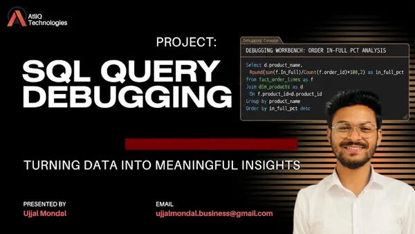 SQL Query Debugging Project: Data Validation & Query Optimization