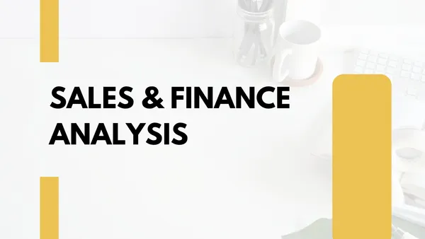 Sales and Finance Analytics