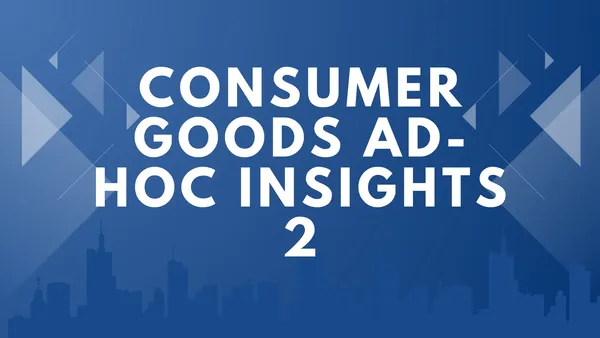 Consumer Goods Ad Hoc Insights 2