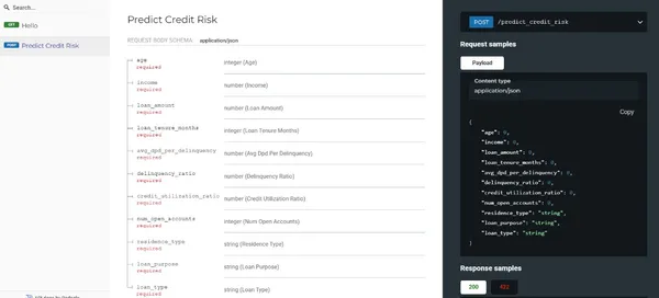 Credit Risk Modelling - FastAPI Version