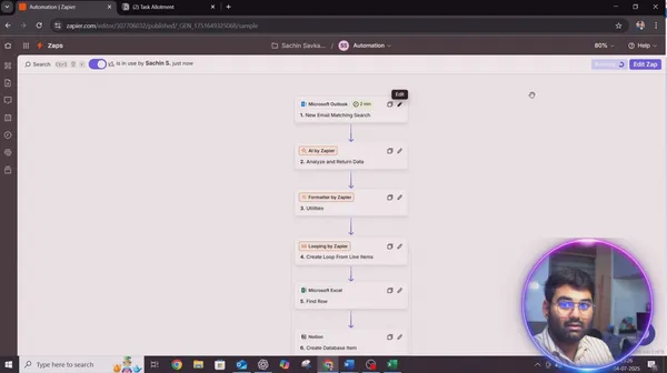 Automate Task Tracking from Outlook Emails to Notion using Zapier + AI (Tools: Microsoft Outlook, Zapier, Notion, Excel (optional), AI by Zapier)
