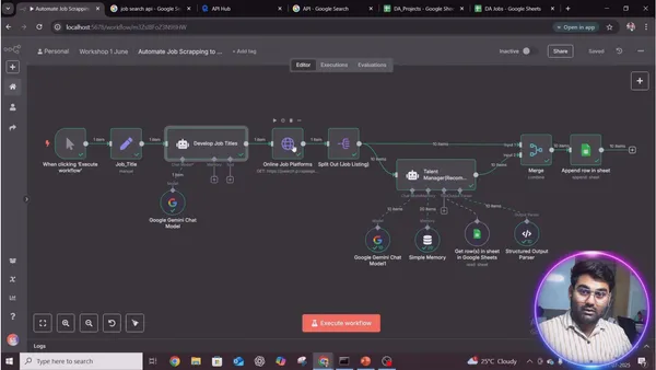 Smart Job Scraping Automation using Gemini AI & n8n for Personalized Matching