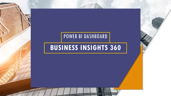 Business Insights 360 Dashboard for Finance, Sales, Marketing, and Supply Chain