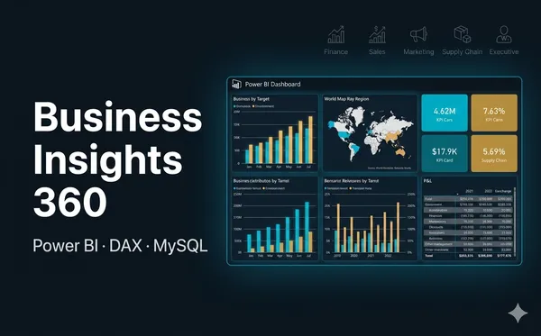 Business Insights 360 Dashboard for Finance, Sales, Marketing, and Supply Chain