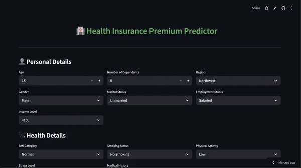 Health Insurance Premium Predictor