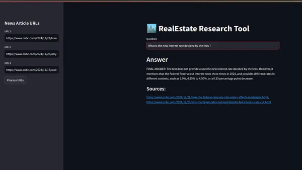 Real Estate Assistant Tool
