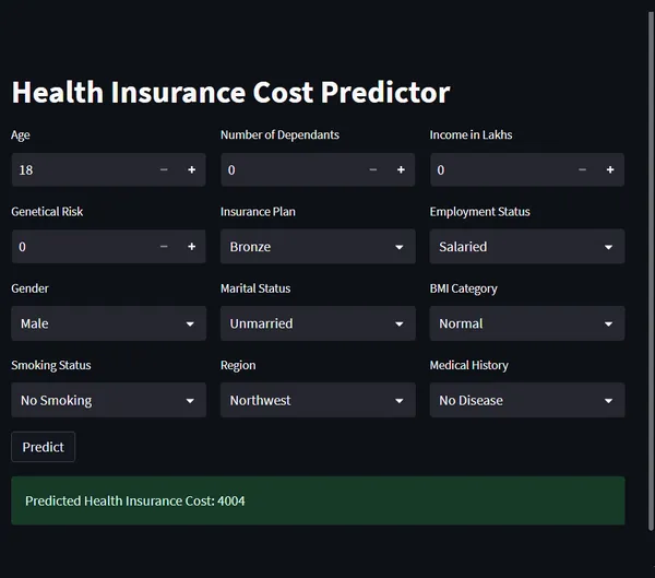 Premium Health Insurance Cost Predictor