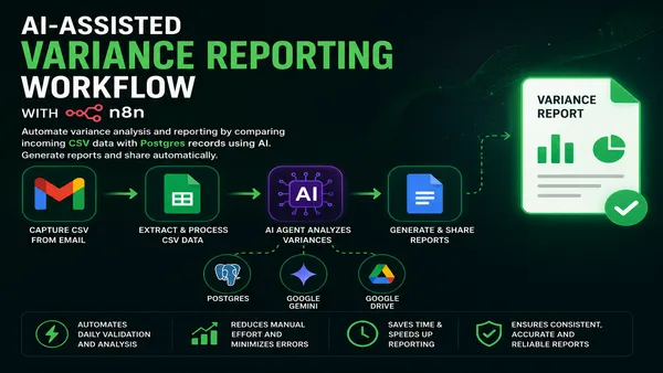 Automated Variance Report Generation using n8n AI Agent