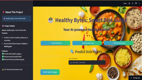 Healthy Bytes: Smart Diet Guide