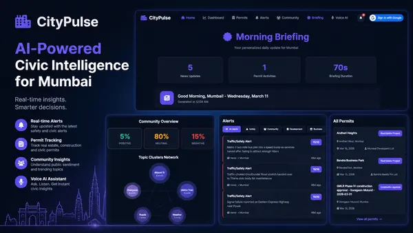 CityPulse: AI-Powered Civic Insights using RAG and Multi-Agent Systems