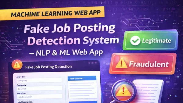 Fake Job Posting Detection System – NLP & ML Web App