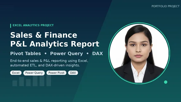 P&L Report | Sales & Finance Analytics