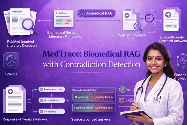 MedTrace: Biomedical RAG with Contradiction Detection