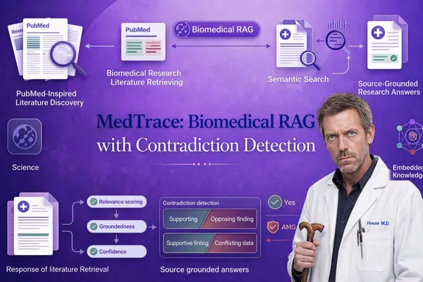 MedTrace: Biomedical RAG with Contradiction Detection