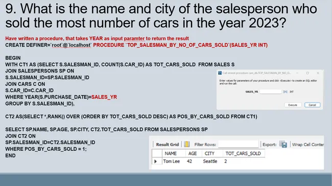 Steve's Car Showroom - Sales Analysis using SQL