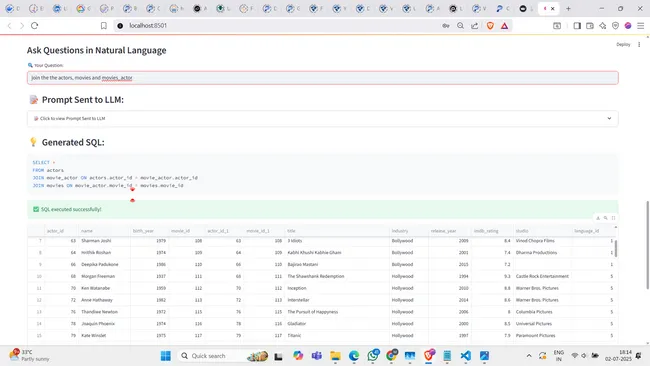 GenAI-Powered Natural Language to SQL App
