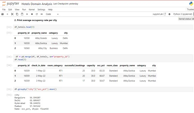 Hotel Domain Analysis Using Python