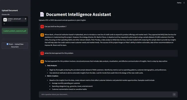 Document Intelligence Assistant — Gen AI / RAG
