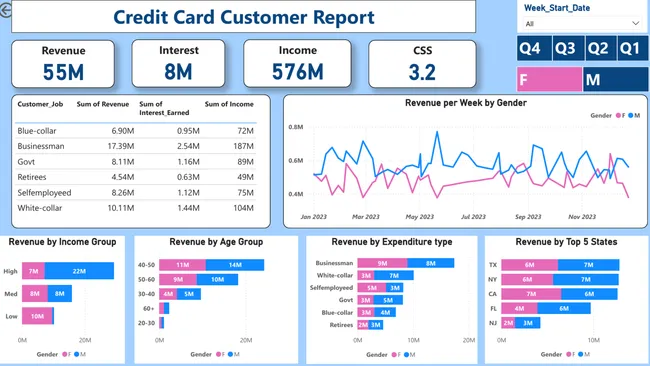Credit Card and Customer Performance Report