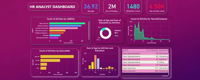 HR Analyst dash board