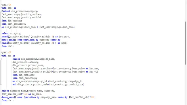 SQL Queries For Business Requirements Of Atliq Mart Using SQL Database
