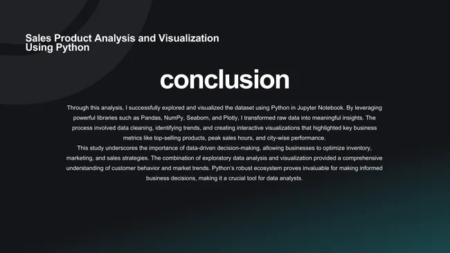 Sales Product Analysis and Visualization Using Python