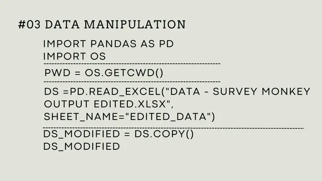 Data-Manipulation-SurveyMonkey