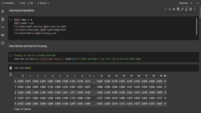 Rock vs Mine Prediction Using Machine Learning