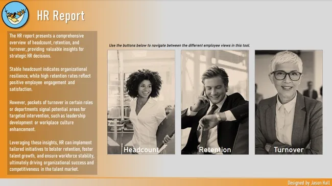 HR Headcount, Retention, and Turnover Dashboard