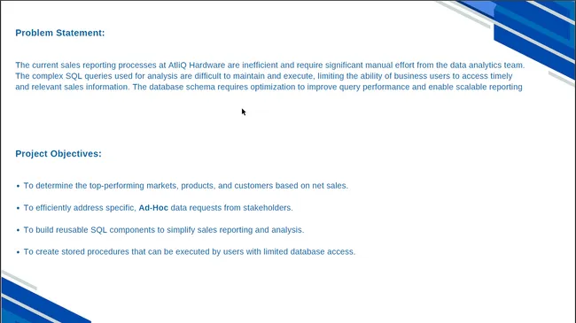 SQL Ad-Hoc Financial Analytics