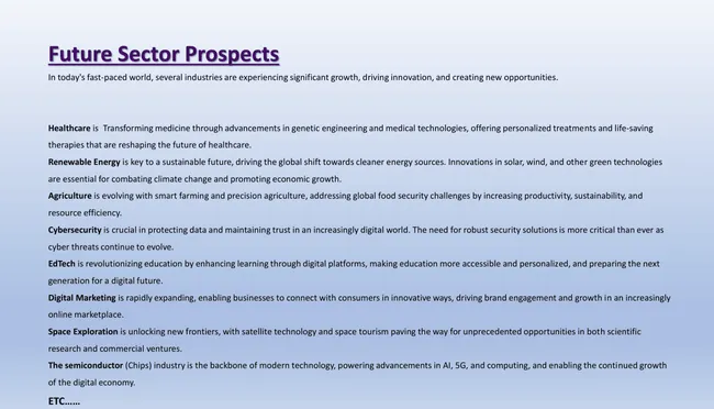 Emerging Industries Case Study