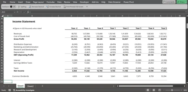 Financial Statement Modeling
