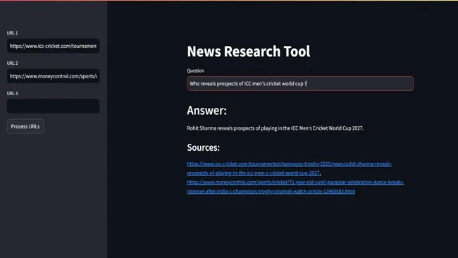 News research Assistant using RAG