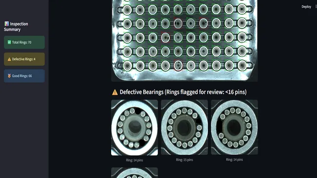 Automated Bearing Quality Inspection