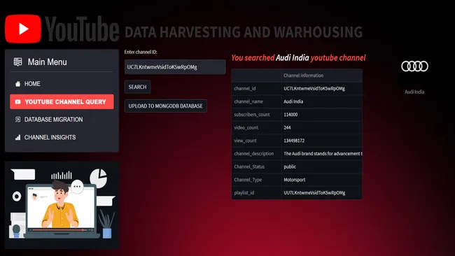 YouTube Data Harvesting and Warehousing
