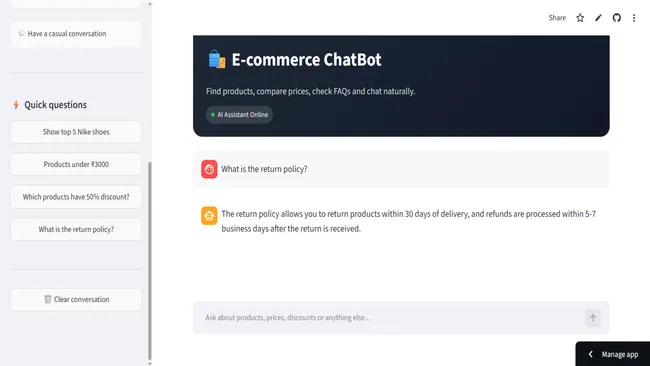 GenAI E-Commerce Chatbot