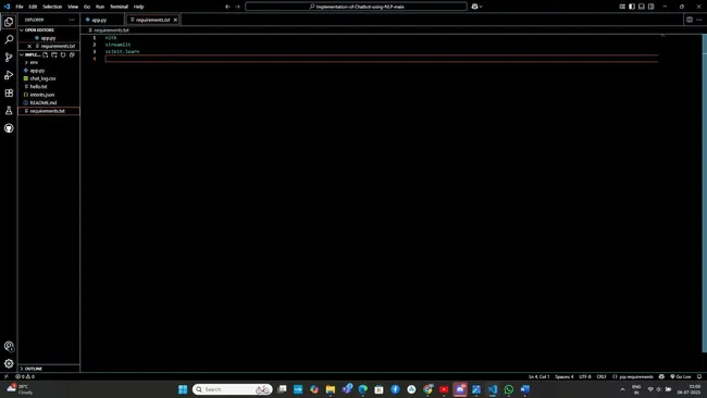 Implementation of Chatbot using NLP