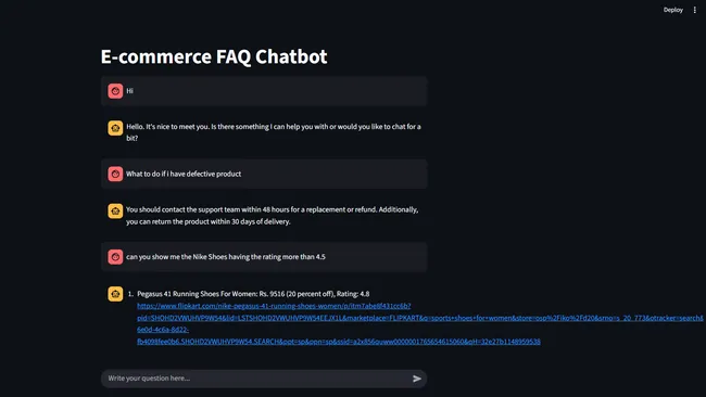 🛒 E-commerce Chatbot | AI-Powered Conversational Platform