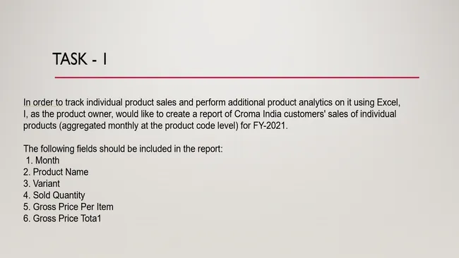 Financial Analytics, Top Markets, Products and customers