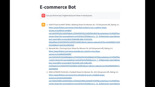 E-Commerce Chatbot with Semantic Routing